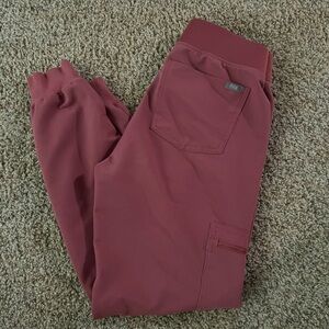 Gently used Figs jogger scrub bottoms in mauve